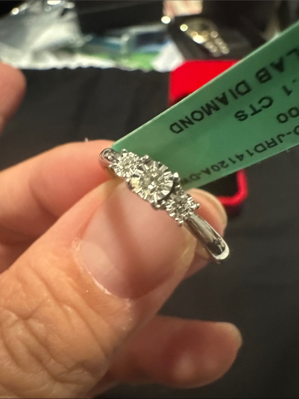 Lab Diamond Three-Stone Ring - Picture 4 of 4
